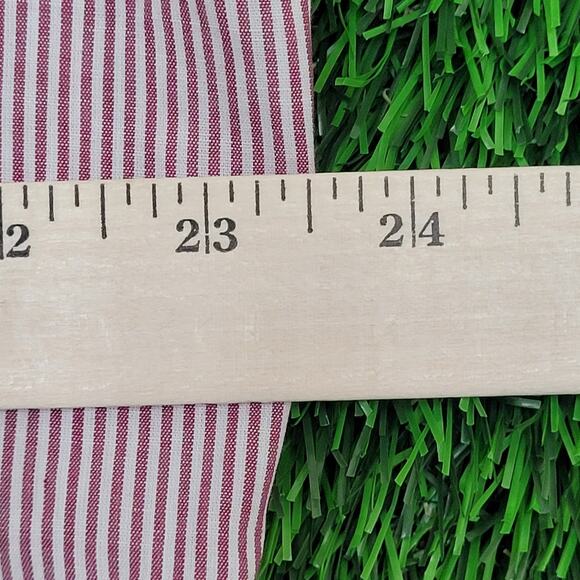 Vintage 80s Poplin Stripes Hippie Shirt Large 23x32 White - Picture 4 of 11